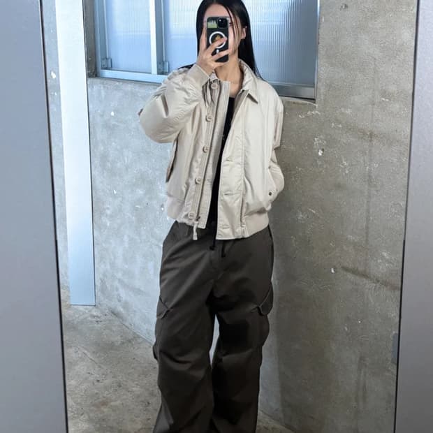 인사일런스우먼 피치코튼 플라이트 자켓 S