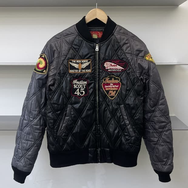 인디안 모터사이클 퀼티드 레이싱 자켓