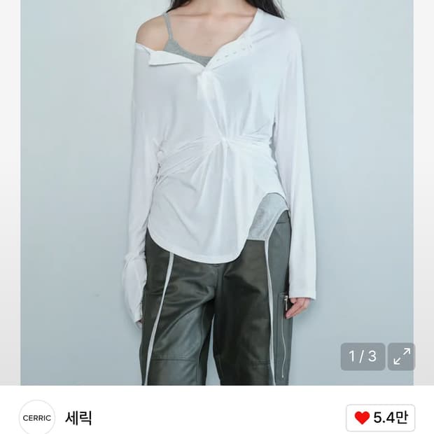 세릭 레이온 헨리넥 탑 티셔츠 button henley neck