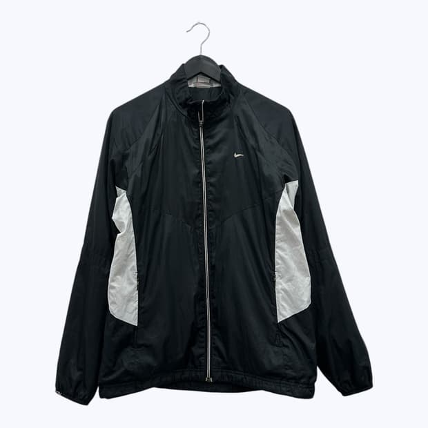 나이키 블랙 바람막이 집업 자켓 검흰