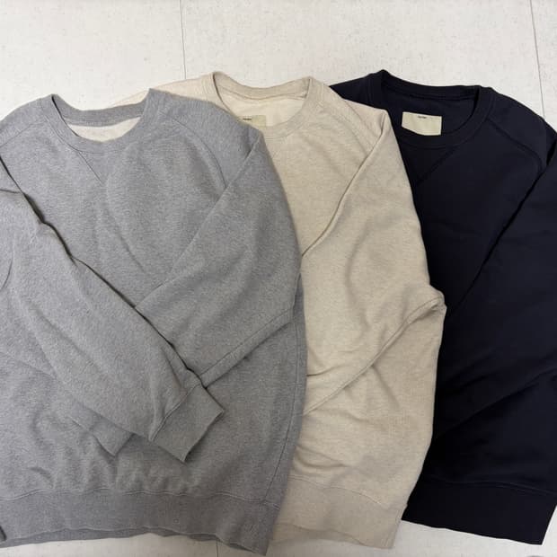 [3색상 일괄] 포터리 크루넥 스웨트 셔츠 맨투맨 4사이즈