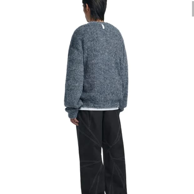 노매뉴얼 헤어 니트 멜란지(CROPPED HAIRY KNIT - MELA