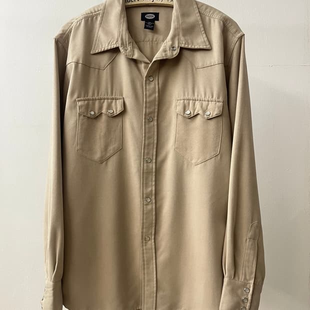 빈티지 펄 스냅 스웨이드 웨스턴 셔츠