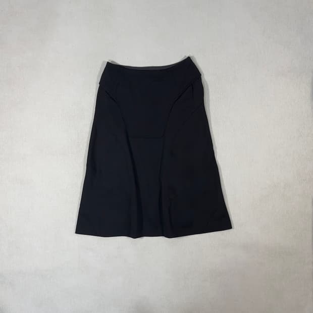 Flared Black Long Skirt