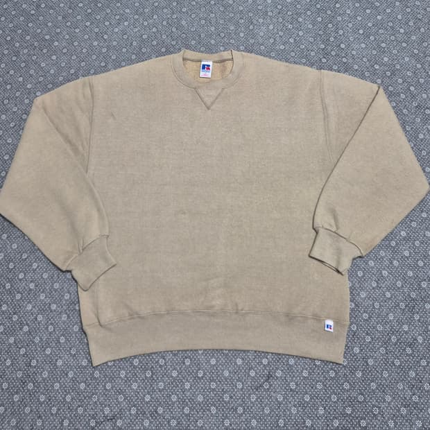 [L]90s MAXICO Made 러셀 베이지 스웻  -330