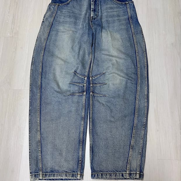 9999아카이브 Technical Curved Denim Jeans