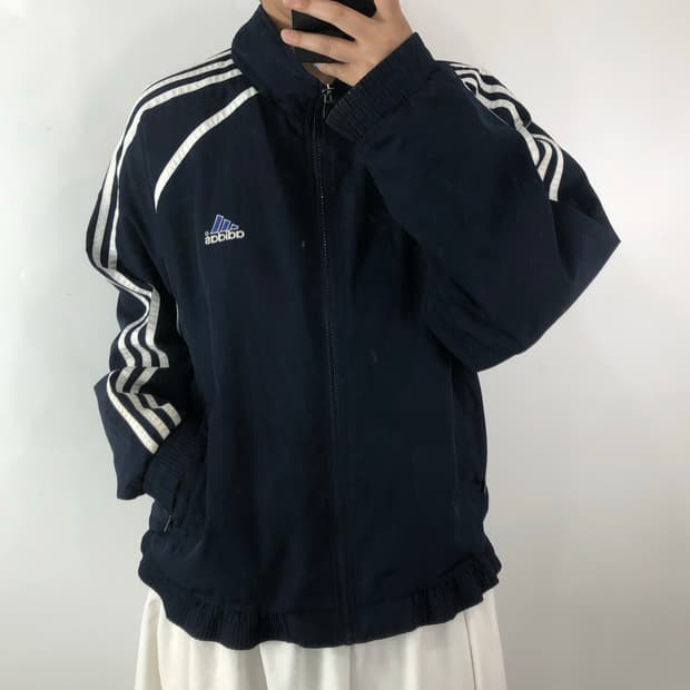 [L] 아디다스 퍼포먼스 네이비 바람막이