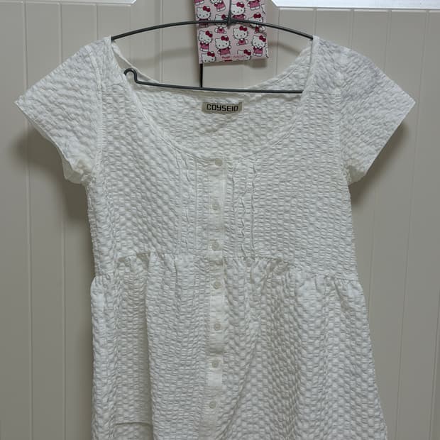 코이세이오 pintuck blouse white