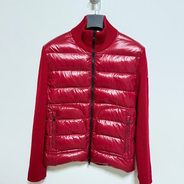 몽클레어 삼선 니트패딩 M