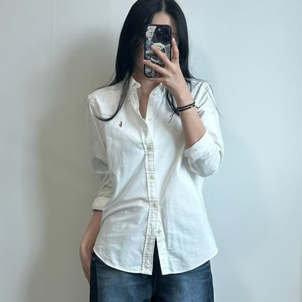 폴로 랄프로렌 화이트 옥스포드 셔츠