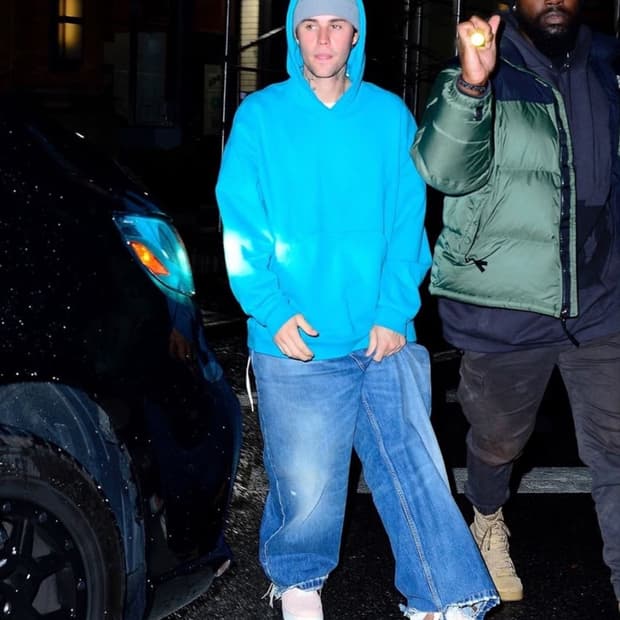 vtg 90s 러셀 후드 스카이블루 팝니다