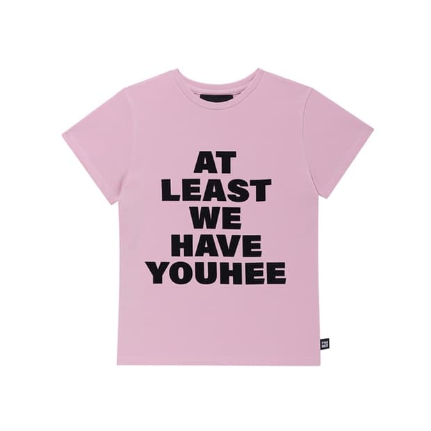 유희 LETTERING T-SHIRT PINK