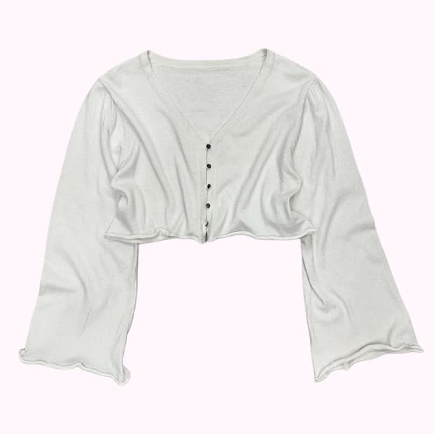 glitter crop cardigan