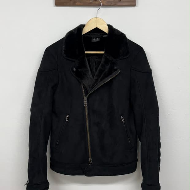 [S] 아르마니 익스체인지 투웨이 포우 퍼 바이커 자켓