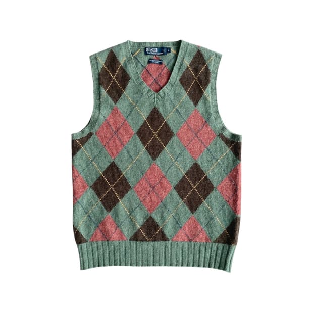 폴로 셔틀랜드 울 아가힐 스웨터 베스트