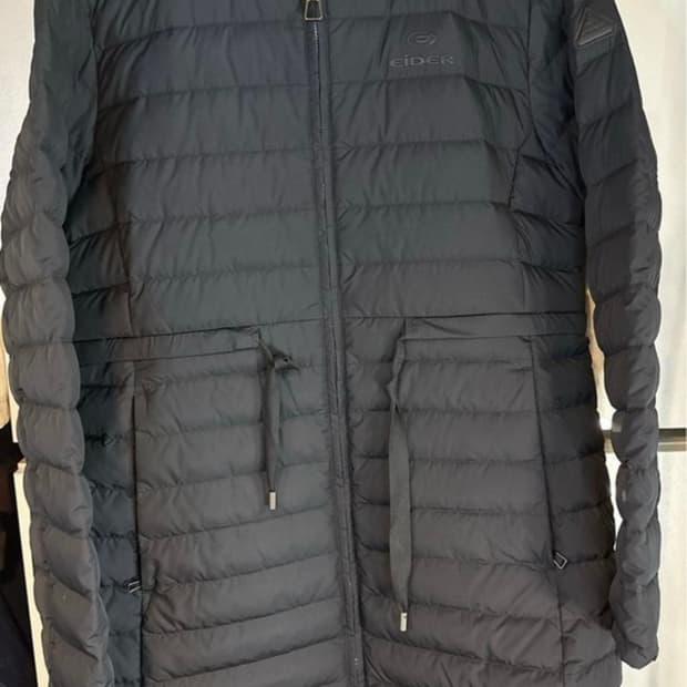 아이더 블랙 경량롱패딩 여성