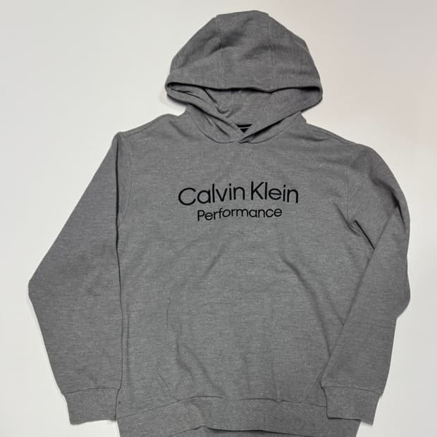 캘빈클라인 시그니처 스펠 로고 후드티 L