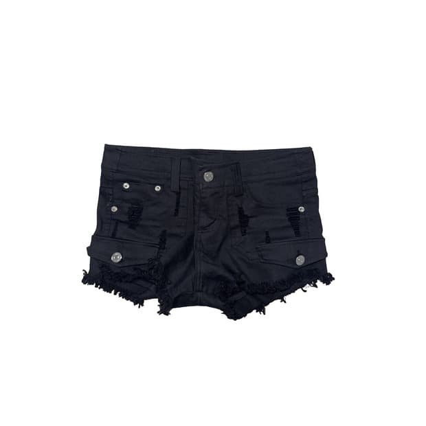Vintage Distressed Cargo Denim Shorts