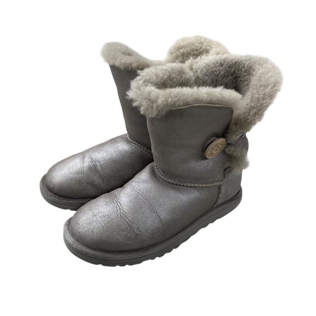 ugg pink silver fur boots