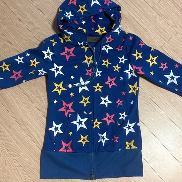 빈티지 별 패턴 후드집업