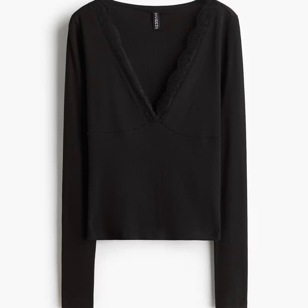 H&M 레이스 디테일 탑