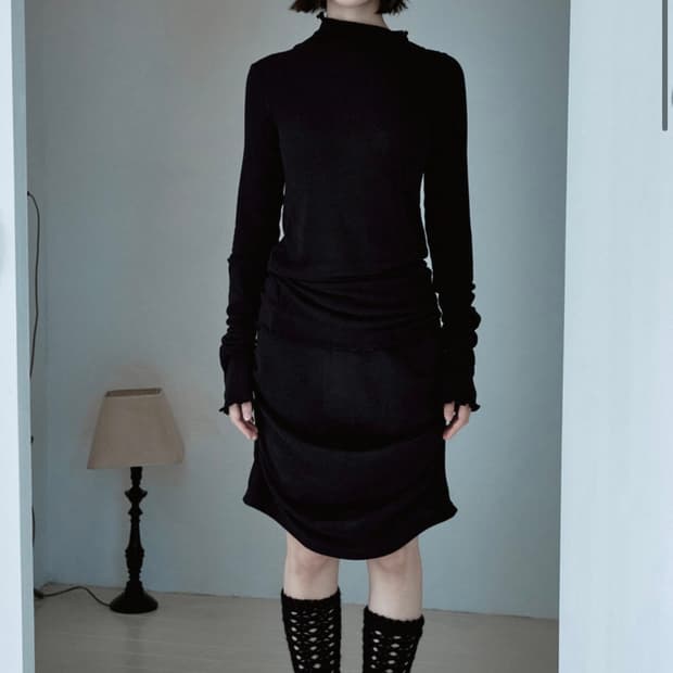 Kindred 킨드레드 셔링 니트 숏 스커트