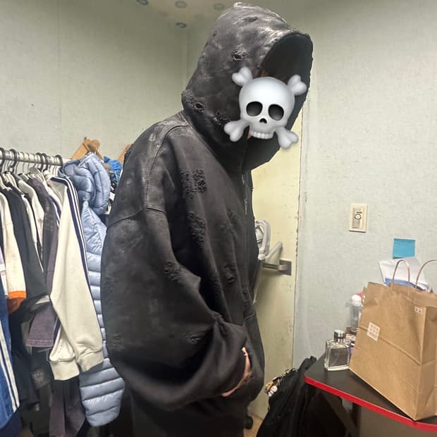 언더마이카 왁스코팅 후드집업