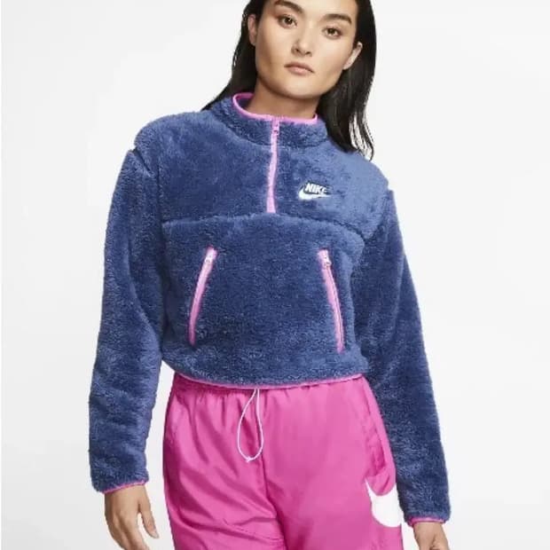 나이키 플리스 크롭 하프집업 아노락 후리스 S