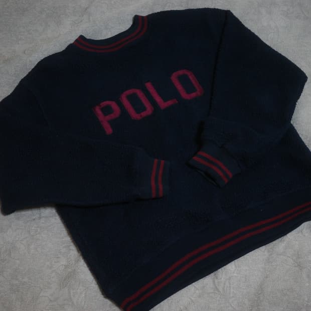 폴로 랄프로렌 네이비 플리스 맨투맨(M)