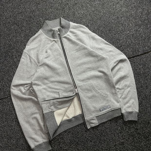 프리즘웍스 해비웨이트 밴딩 디테일 스웻 집업 자켓 2234