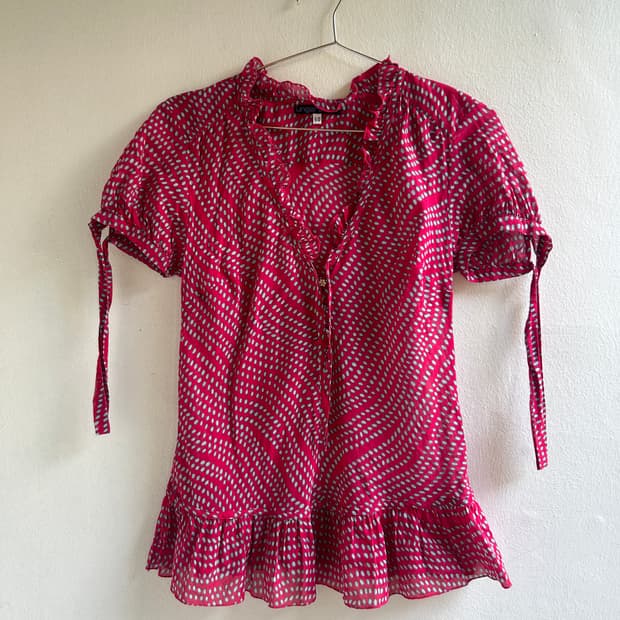 땡땡이 블라우스 