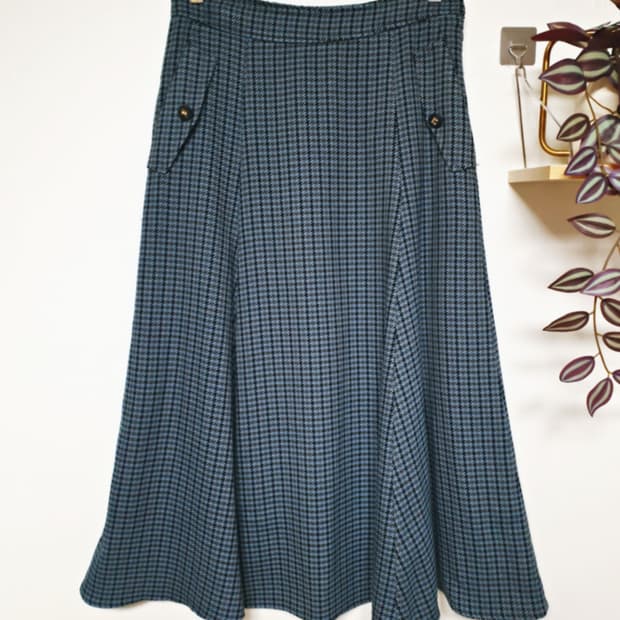 세루티 22fw A라인 롱스커트 55 블루