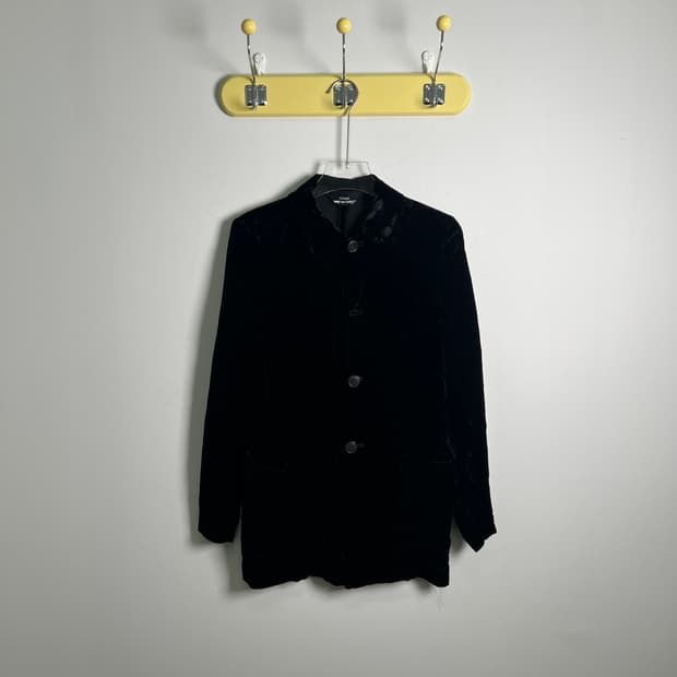 CDG 꼼데가르송 트리콧 블랙 벨벳 자켓 