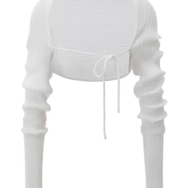 쓰리타임즈 쓰탐 릿볼레로 가디건 (화이트)