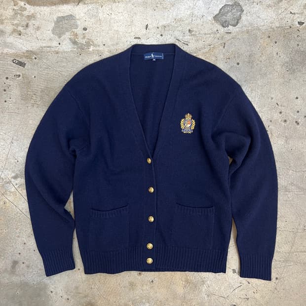 90s 폴로 금장 가디건