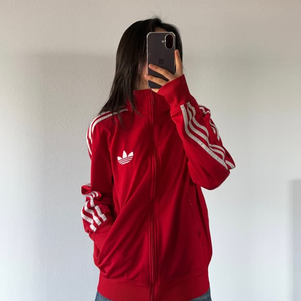 [S]아디다스 구형 파이어버드 레드 트랙탑 져지