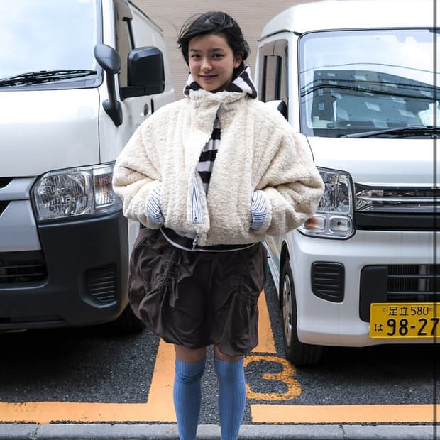 인앤양인하모니 리버시블 퍼자켓 아이보리