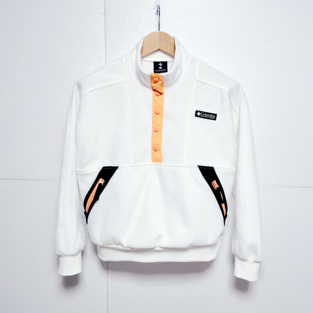 여성 상태굿 2023 컬럼비아 아노락 플리스 풀오버 후리스 자켓 화이트