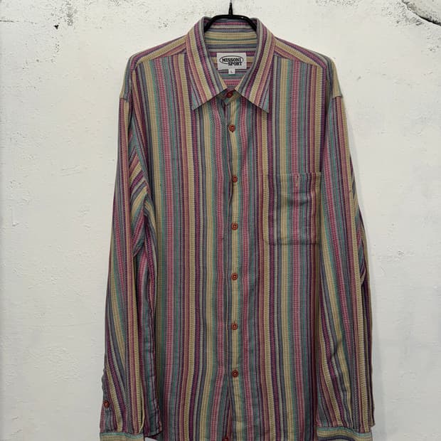 Missoni 미쏘니 핑크 스트라이프 셔츠