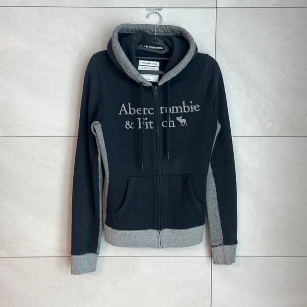 아베크롬비 딱붙핏 순록 스펠로고 대장 후드집업 [S]