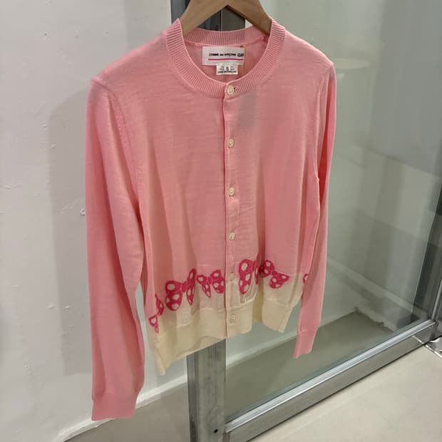 꼼데가르송 걸 디즈니 리본 가디건