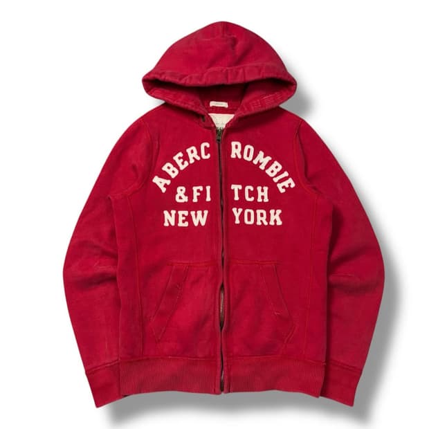 대장급) 아베크롬비 헤비 후드집업 레드