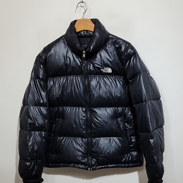 (M) 노스페이스 구스다운 눕시패딩 점퍼 블랙 거위털 700 자켓 