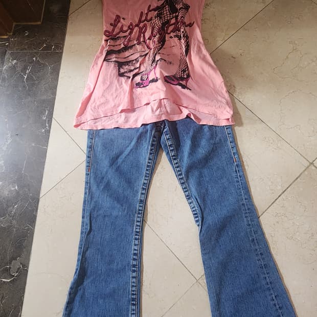 빈티지 y2k 헤이세이 데일리 갸루깔 코디셋