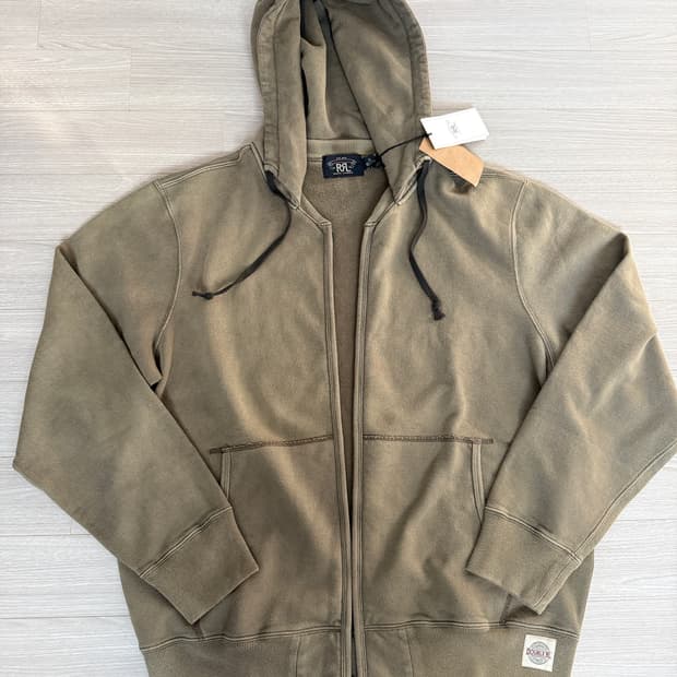 더블알엘 후드집업 카키 xl