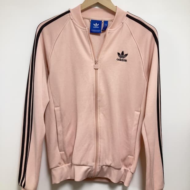 아디다스 연 핑크 져지 딸기우유 핑검 트랙탑 집업 자켓