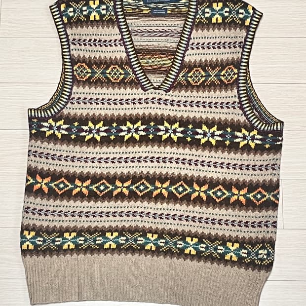 폴로 랄프로렌 페어아일 니트 베스트 S 캐시미어 혼방