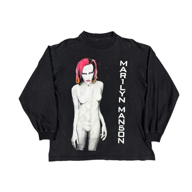 빈티지 90s Marilyn Manson 마릴린맨슨 유로 롱슬리브 티셔츠