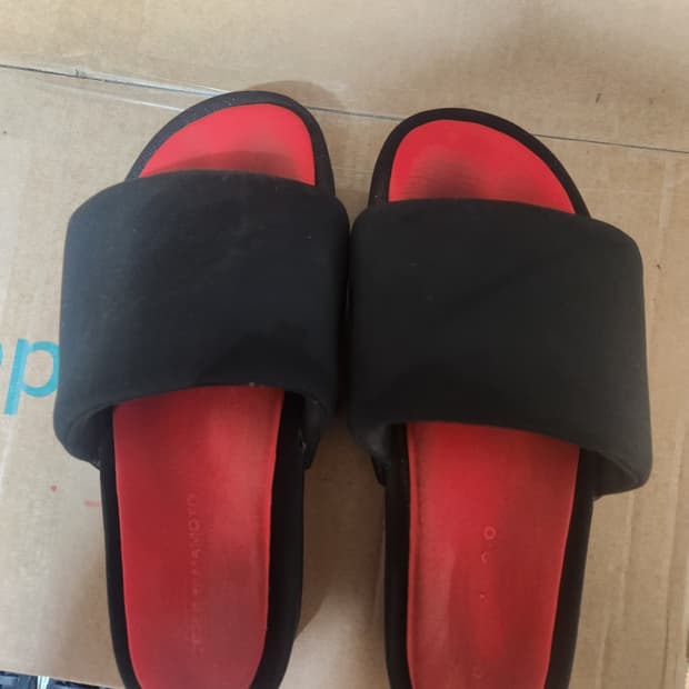 Y-3 슬라이드 블랙/레드 285mm 슬리퍼