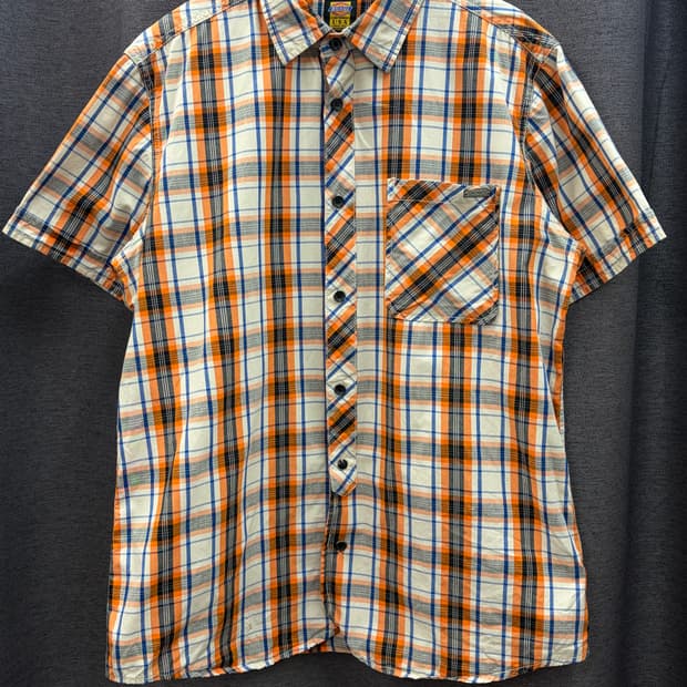 디키즈 usa 빈티지 반팔 체크 셔츠